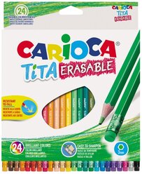 Carioca набор цветных карандашей Tita Erasable 24 цвета (42938/24)
