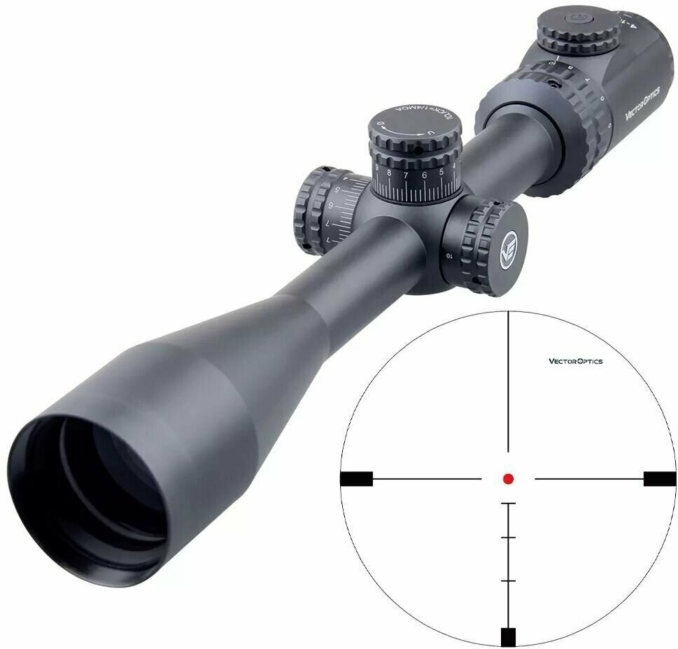 Оптический прицел Vector Optics Hugo 4-16x44 сетка 22LR Rimfire 254 мм азотозаполненный без подсветки (SCOL-29P) 00015494 Vector Optics 00015494