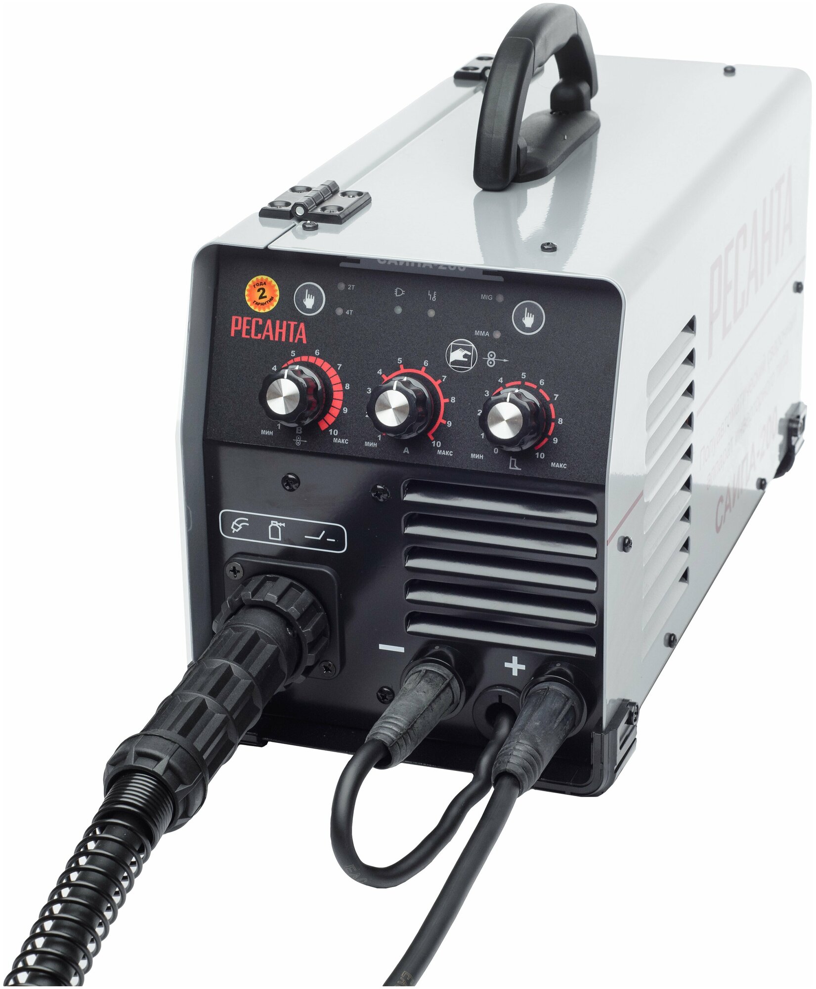 Сварочный аппарат инверторный Ресанта САИПА-200 полуавтоматический , 200 ампер , комплект кабелей - фотография № 19