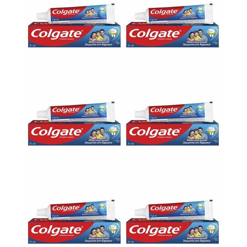 Colgate Зубная паста, Свежая мята, 50 мл,6шт зубная паста colgate максимальная защита свежая мята 150 мл