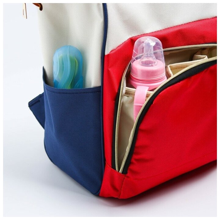 Рюкзак женский с термокарманом, термосумка - портфель, цвет красный