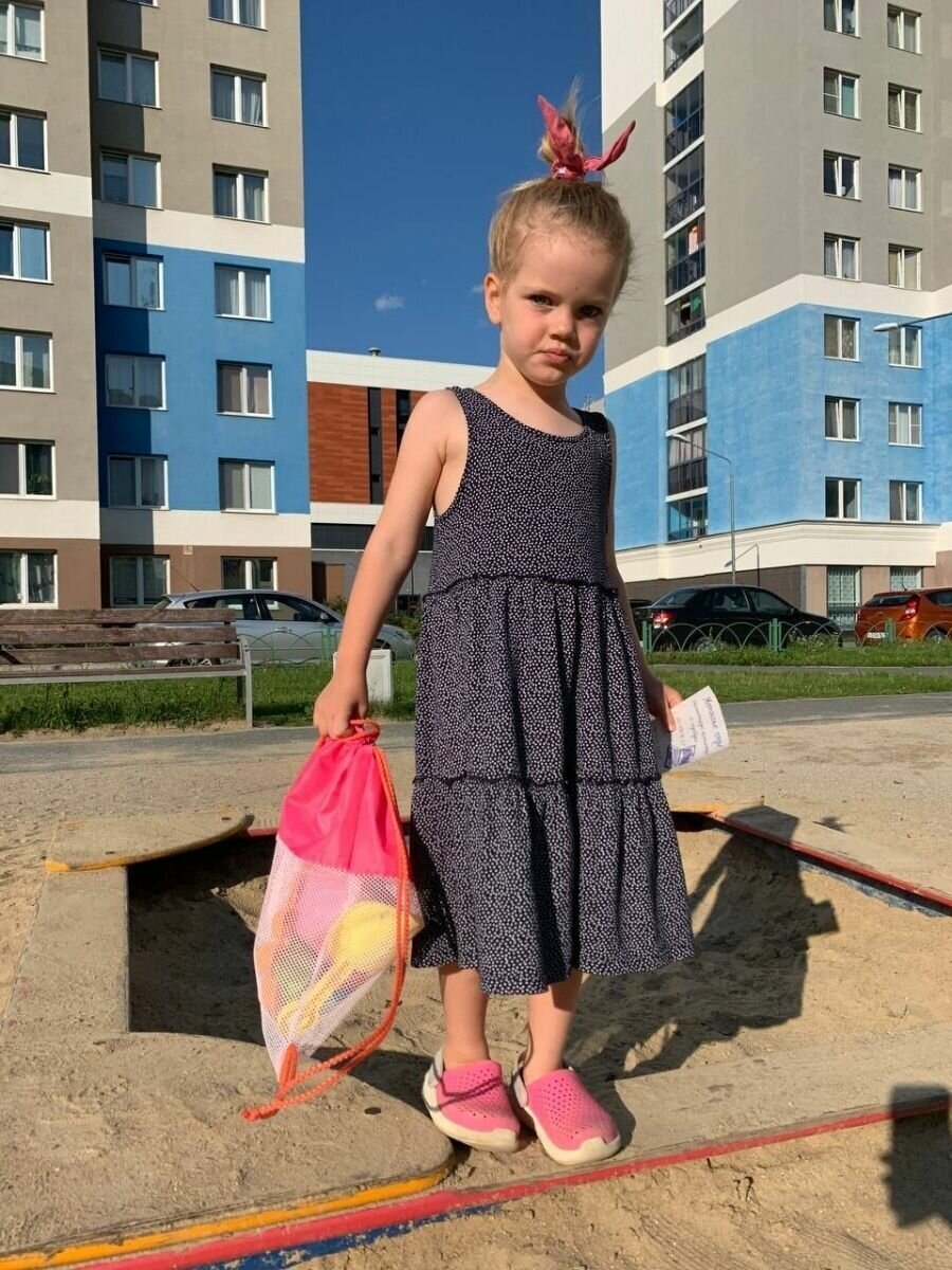Мешок детский для хранения одежды обуви вещей и игрушек, Сумка сетка в дорогу для детей "Песочница", 37*31 см