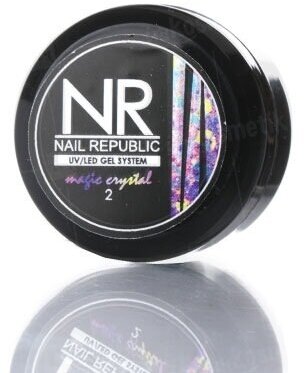 NAIL REPUBLIC MAGIC CRISTAL гель-краска С блестками №2 7ГР