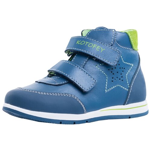 фото Ботинки котофей размер 27, синий/салатовый