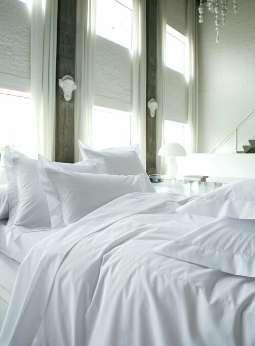 Комплект постельного белья семейный 2/155x200 от Blanc des Vosges MARQ UISE BLANC