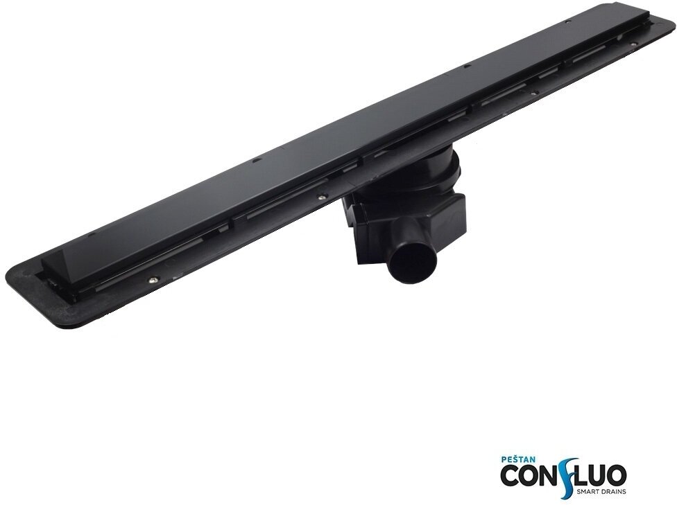 Душевой лоток Pestan Confluo Frameless Line Black Glass 13701201, 300мм ...