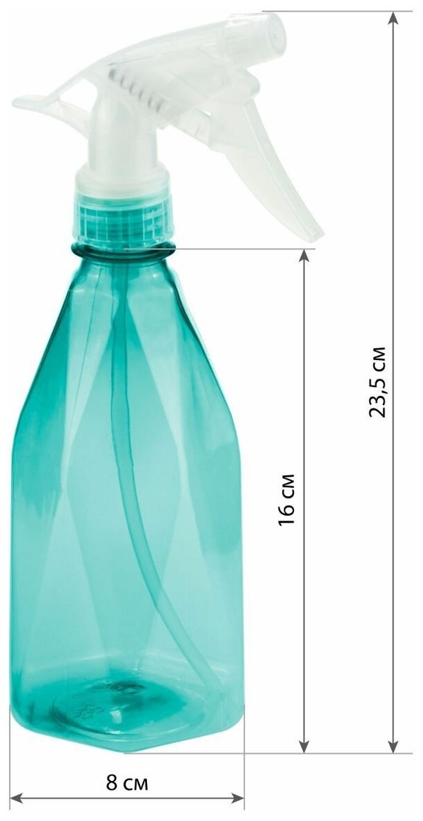 Опрыскиватель 0,5л Призма М2156 аквамарин прозрачный - фотография № 2