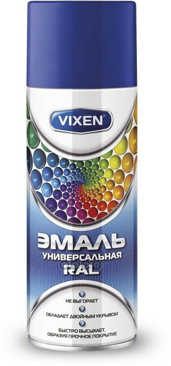 Эмаль Универсальная Ral Синий (Ral 5005) Аэрозоль 520 Мл Vixen Vx15005 Vixen арт. VX15005