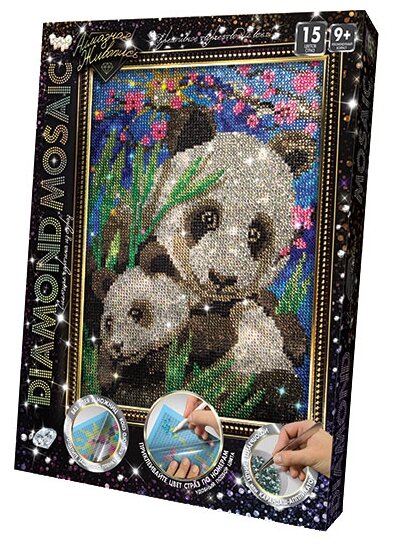 Danko Toys Набор алмазной вышивки Diamond Mosaic Панды (DM-02-10) 21х30 см