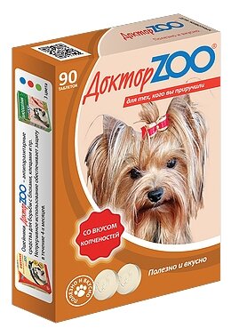 Пищевая добавка Доктор ZOO для собак Со вкусом копченостей и биотином