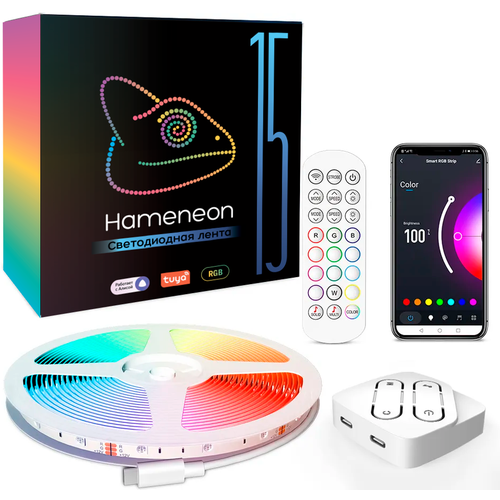 Светодиодная лента Hameneon 15м, 12В, IP20, 18 LED/m RGB