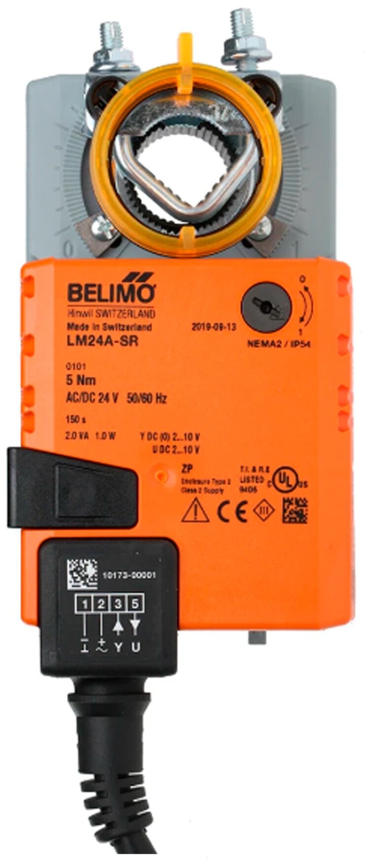 Электропривод BELIMO LM24A-SR 24 В~; плавное 0…10 В; рабочий диапазон 2…10 В