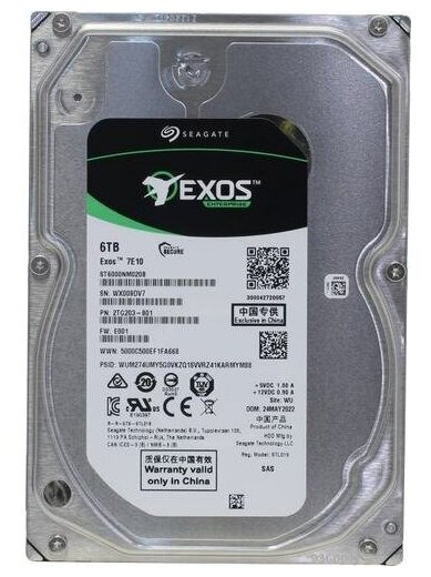 Жесткий диск Seagate Exos 7E10 ST6000NM020B