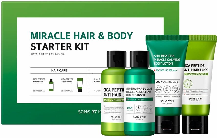 Some By Mi Miracle Hair&Body Starter Kit (4components)