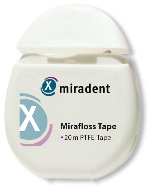 Mirafloss Tape White зубная нить, лента 20 м