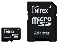 Карта памяти Mirex microSDHC Class 10 8GB + SD adapter