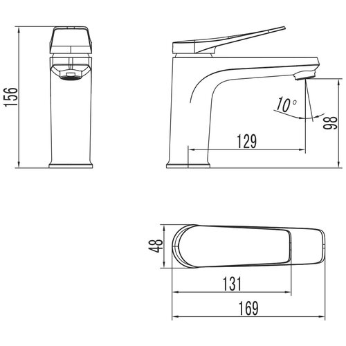 Смеситель для раковины Lemark Bronx LM3706GM