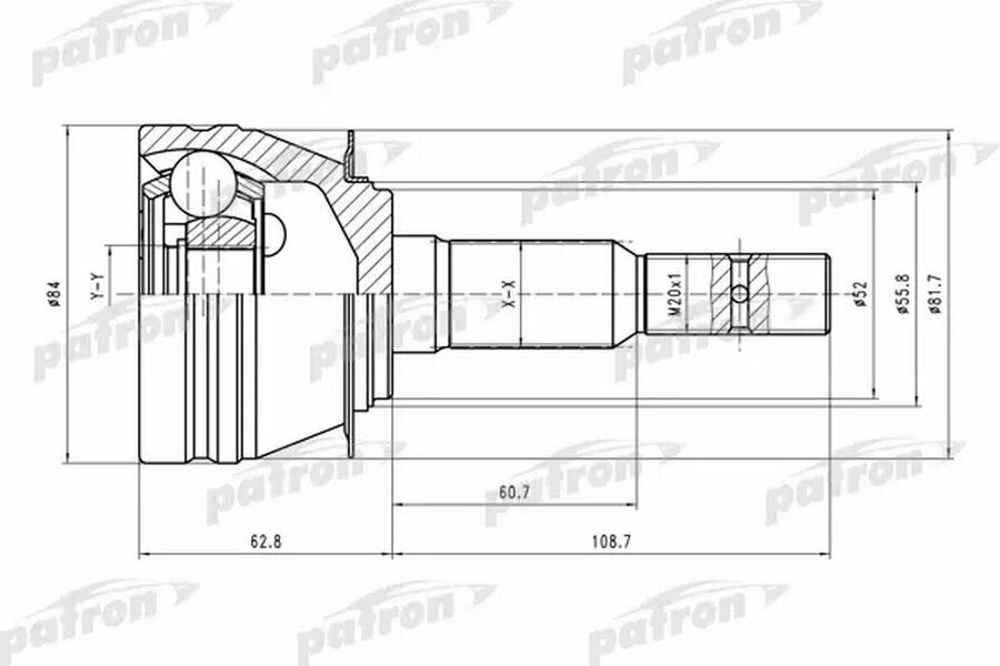 PATRON PCV1311 ШРУС наружн к-кт DAEWOO Lanos/Nubira/Espero 95-