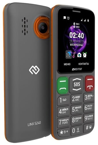 DIGMA Linx S240, 2 SIM, серый — купить в интернет-магазине на Яндекс ...