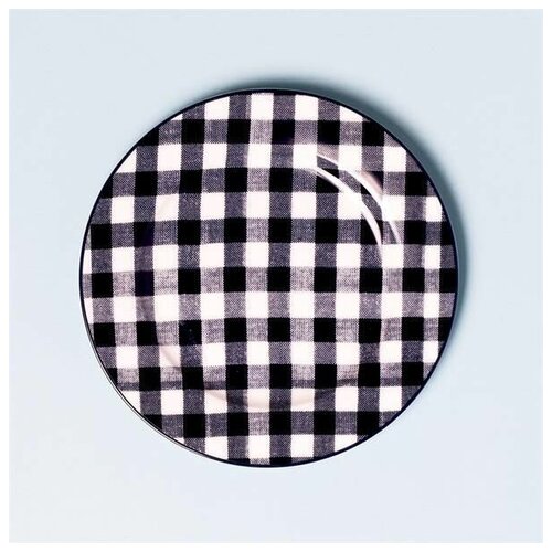 Тарелка десертная Katie Alice Vintage Indigo Gingham 19 см, фарфор
