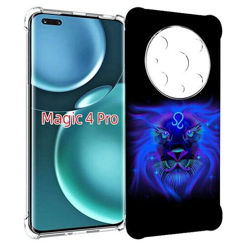 Чехол MyPads знак-зодиака-лев-3 для Honor Magic4 Pro / Magic4 Ultimate задняя-панель-накладка-бампер чехол mypads знак зодиака дева 1 для honor magic4 pro magic4 ultimate задняя панель накладка бампер