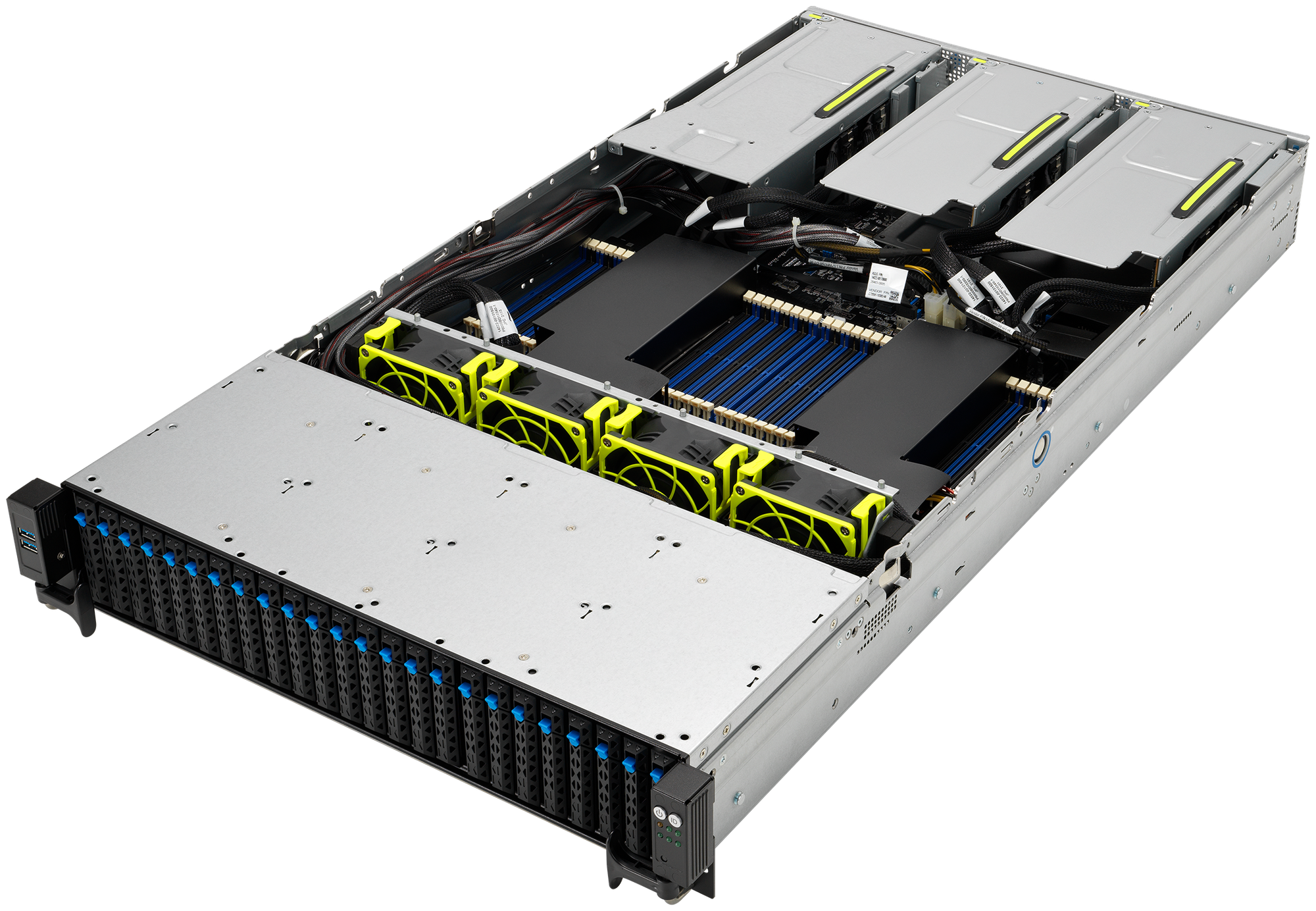 Сервер ASUS RS720-E10-RS24U (90SF00Z3-M000T0) без процессора/без ОЗУ/без накопителей/количество отсеков 25" hot swap: 24/1600 Вт/LAN 10 Гбит/c