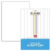 Белый картон Creative Set Hatber, A4, 10 л.