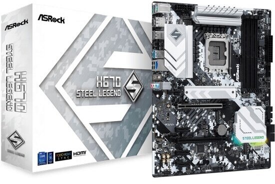 Материнская плата Asrock H670 STEEL LEGEND (LGA1700, ATX)