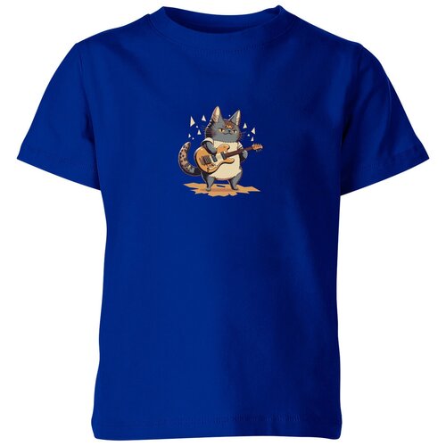 Футболка Us Basic, размер 4, синий детская футболка кот рок звезда 140 синий