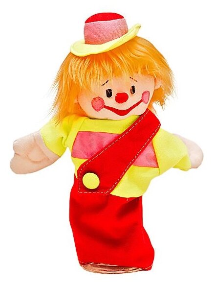 Кукла-рукавичка Клоун, мягкая игрушка для кукольного театра, кукла-перчатка