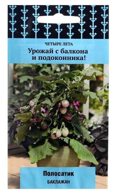 Семена баклажанов "Полосатик" поиск раннеспелые, полосатые, округлые, компактные, полосатые