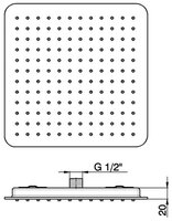 Верхний душ Cisal Zen Shower ZS025540D2