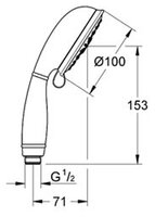 Лейка для душа Grohe Tempesta Rustic 27608000 хром