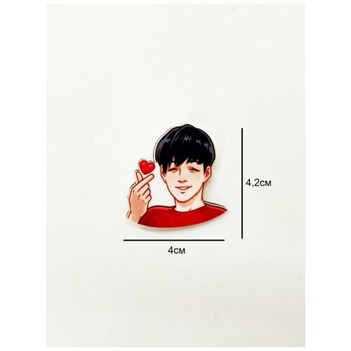 Значок деревянный / брошь k-pop / дорама / аниме / манга