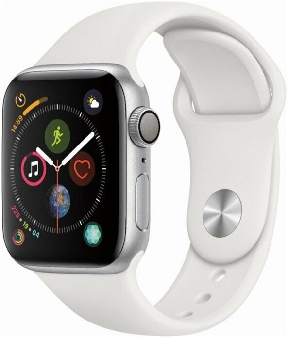 Силиконовый ремешок для Apple Watch (Эпл Вотч) 42/44/45мм / Эластичный спортивный браслет для умных смарт-часов / размер браслета L , белый (L)