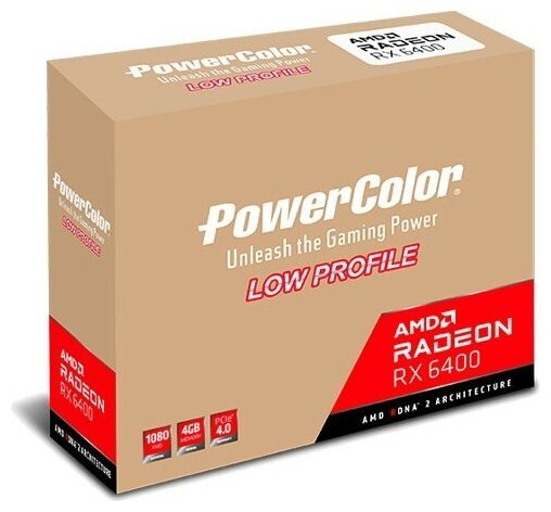 Видеокарта PowerColor AMD Radeon RX 6400 Low Profil (AXRX 6400 LP 4GBD6-DH) - фото №6