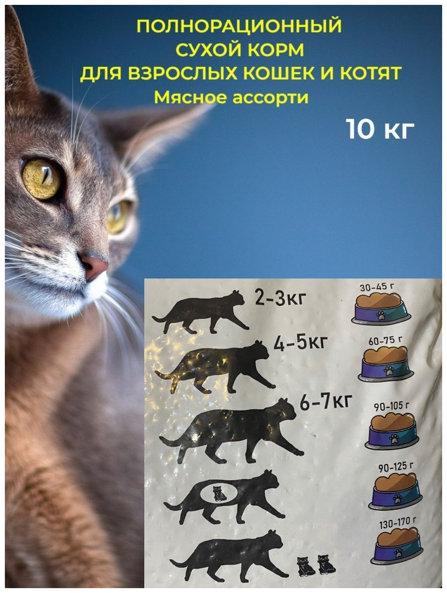 Корм сухой для взрослых кошек и котят Zoomania 10 кг - фотография № 4