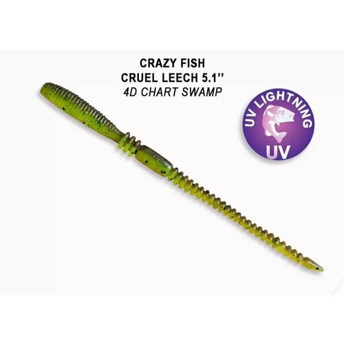 Силиконовые приманки Crazy Fish Cruel leech 5.1