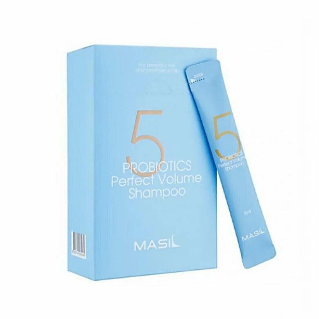 Шампунь MASIL 5 PROBIOTICS PERFECT VOLUME SHAMPOO для увеличения объема волос с пробиотиками 8мл*20