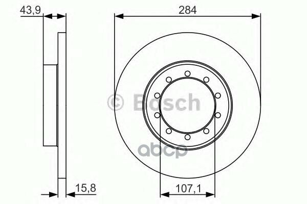 0 986 479 A34_диск Тормозной Задний! Ford Transit 06> Bosch арт. 0986479A34