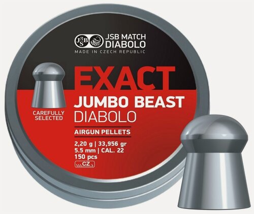 Изображение товара Пули JSB Exact Jumbo Beast Diabolo для пневматики, 5,5 мм, 2,2 гр, 50 шт.