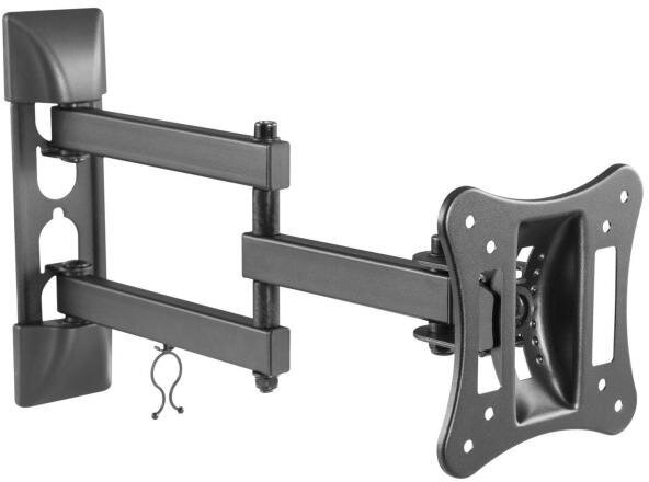 Кронштейн для телевизора Ultramounts UM 895 черный 13-27 макс.15кг настенный поворотно-выдвижной и наклонный