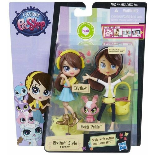 фигурки littlest pet shop littlest pet shop холодное царство e5482 2 шт LPS A8227 Модница Блайс и зверюшка №4 - Heidi petite