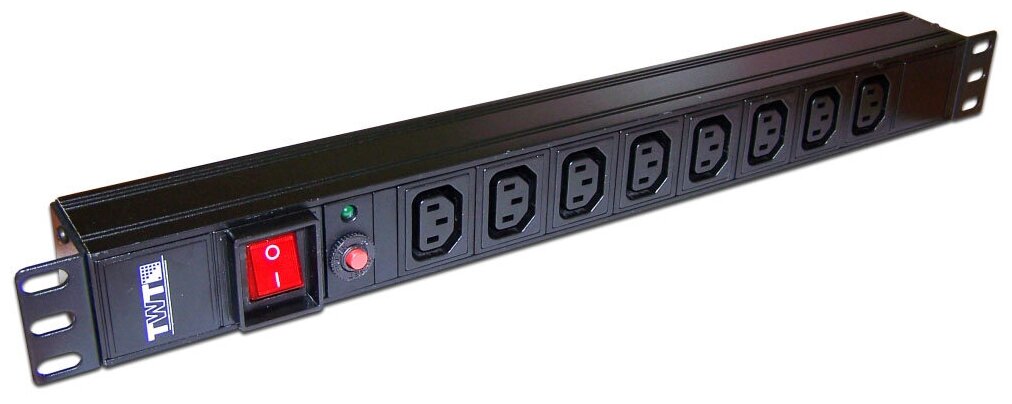 Блок распределения питания Lanmaster TWT-PDU19-10A8C3 гор. размещ. 8xC13 базовые 10A C14