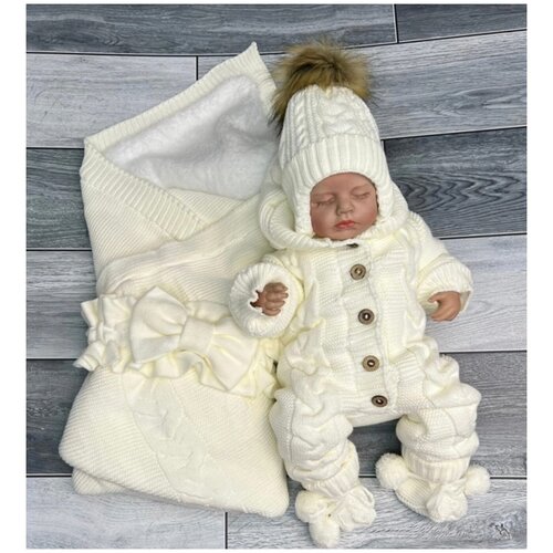 Комплект конверт теплый 5 предметов для новорожденных