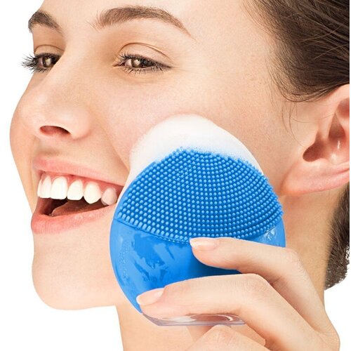Ручной массажер для лица Электрическая щетка для очищения кожи женская Силиконовая ультразвуковая Очиститель косметики скрабер Loloki 89900₽