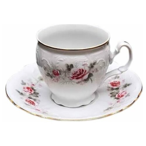 Набор чайных пар 240 мл 6 шт высокие н/н Thun 