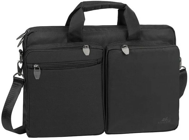 Сумка для ноутбука 16" Riva 8530, черный полиэстер