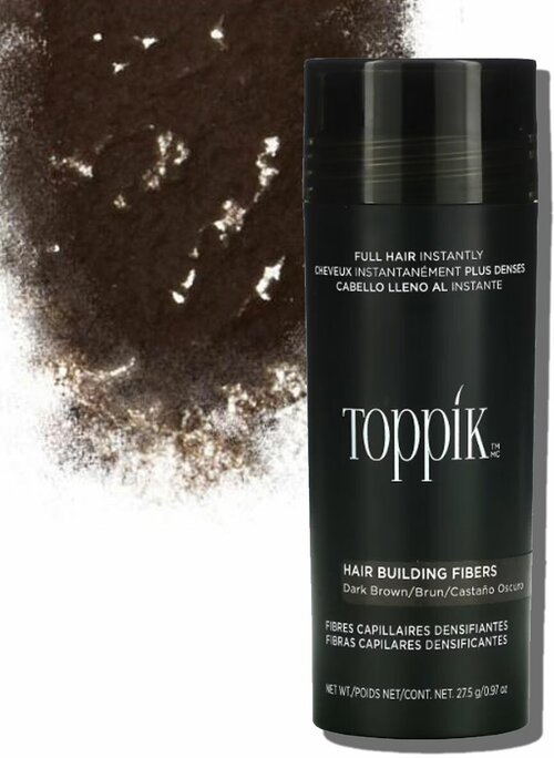 Загуститель для редких волос Toppik темно-коричневый цвет (Dr. Brown)-27гр.