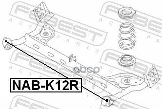 Nab-K12r_сайлентблок Задней Балки! Nissan Tiida C11 05-12 Febest арт. NABK12R